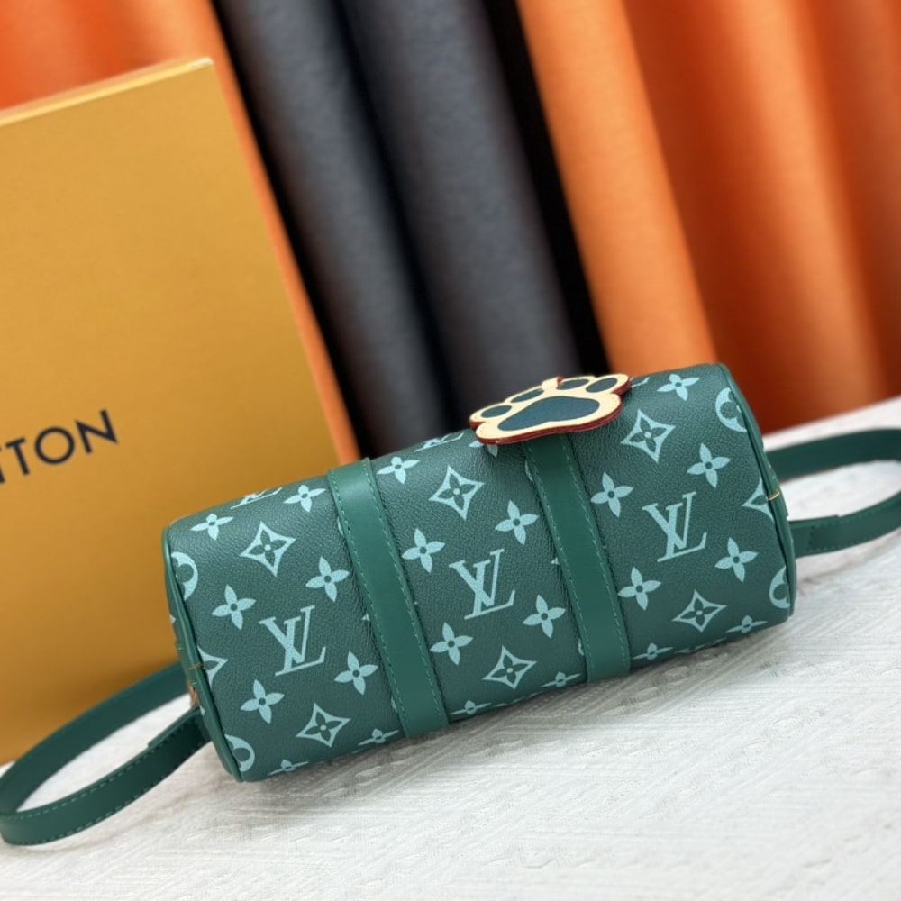 LOUIS VUITTON 25CM MONOGRAM GREEN KEEPALL BANDOULIÈRE 25