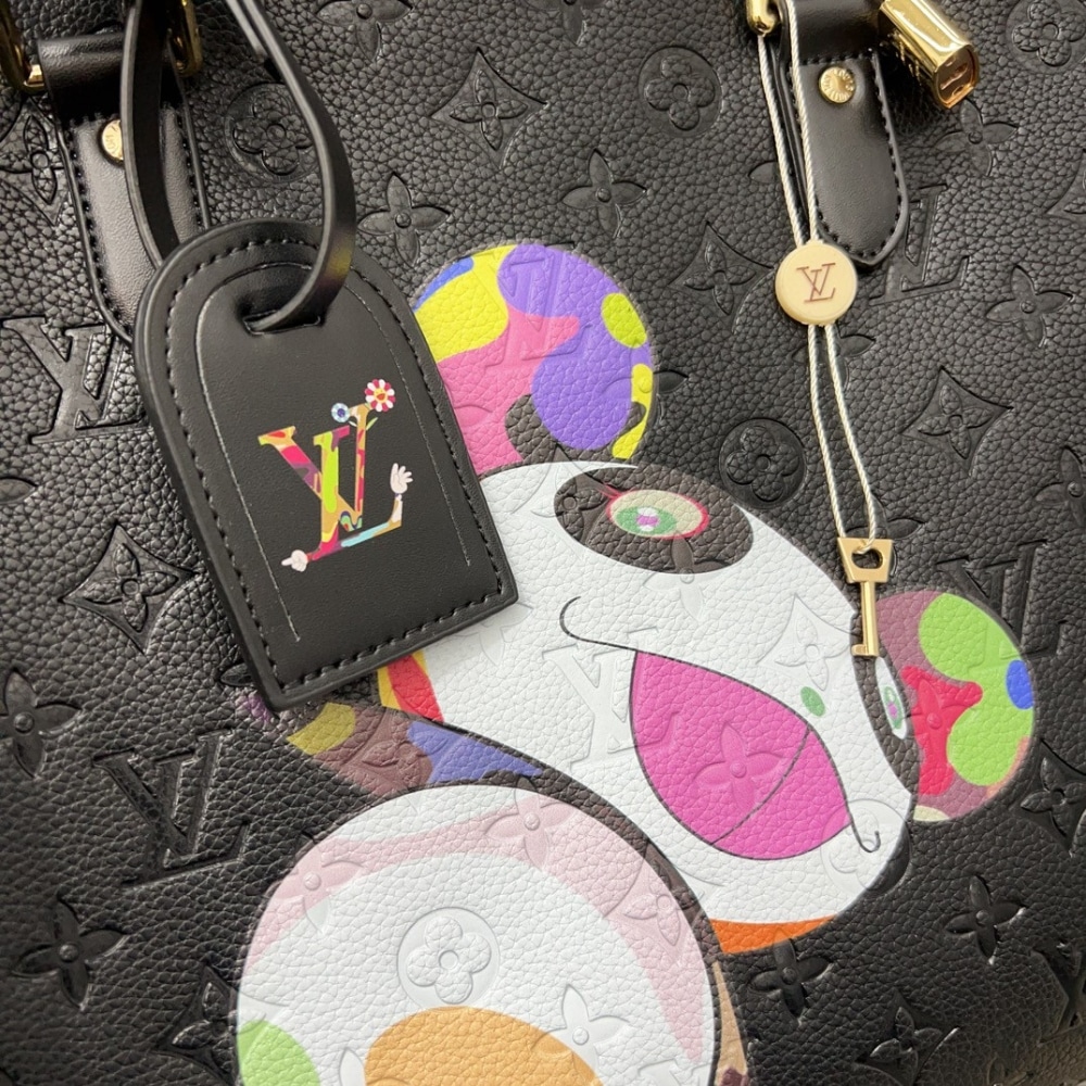 LOUIS VUITTON X TAKASHI MURAKAMI 50CM BLACK KEEPALL