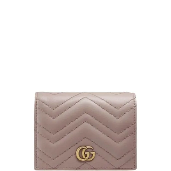 Gucci Marmont Card Case Wallet 11cm Pink 466492 Dtd1t 6433