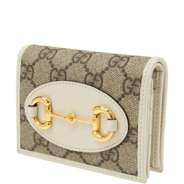 Gucci Horsebit 1955 Card Case Wallet 11cm White 621887 92tcg 9761