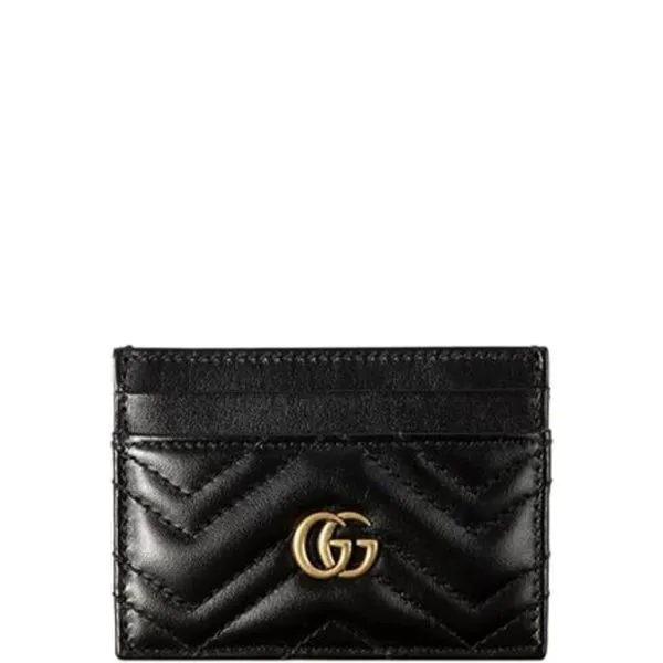 Gucci Marmont Card Case 10cm Black 443127 Dtd1t 1000