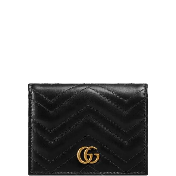 Gucci Marmont Card Case Wallet 11cm Black 466492 Dtd1t 1000