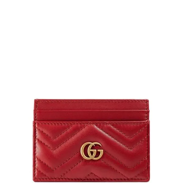 Gucci Marmont Card Case 10cm Red 443127 Dtd1t 6433