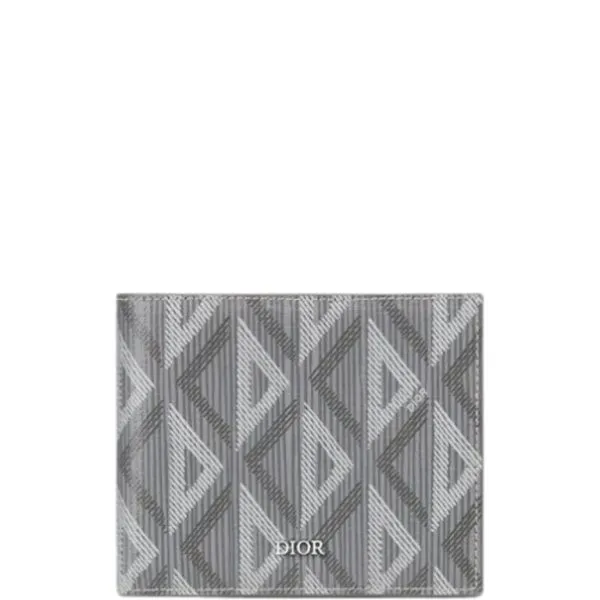 Dior Wallet Grey CD Diamond Canvas 11cm