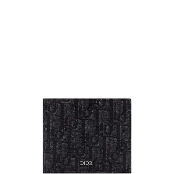 Dior Wallet Black Oblique Jacquard 11cm 2esbh072yseh03e