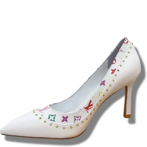 Louis Vuitton Signature Pump White