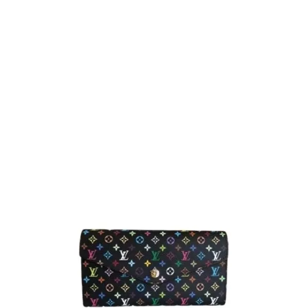 Louis Vuitton Sarah Wallet Monogram Black 19cm