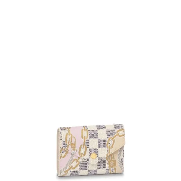 Louis Vuitton Victorine Wallet Damier Azur 12cm N40468