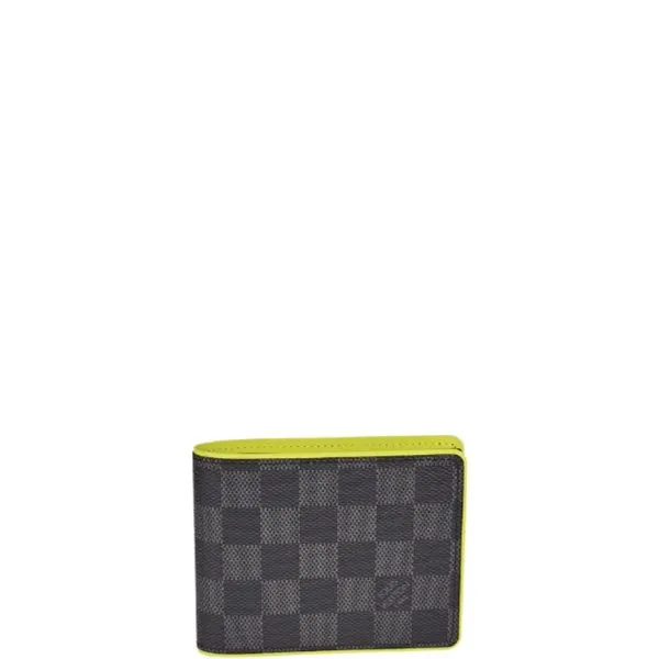 Louis Vuitton Multiple Wallet Damier Graphite Black And Yellow 11cm N63260
