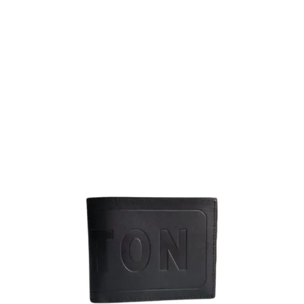 Louis Vuitton Imprinted Logo Short Wallet Black 11cm