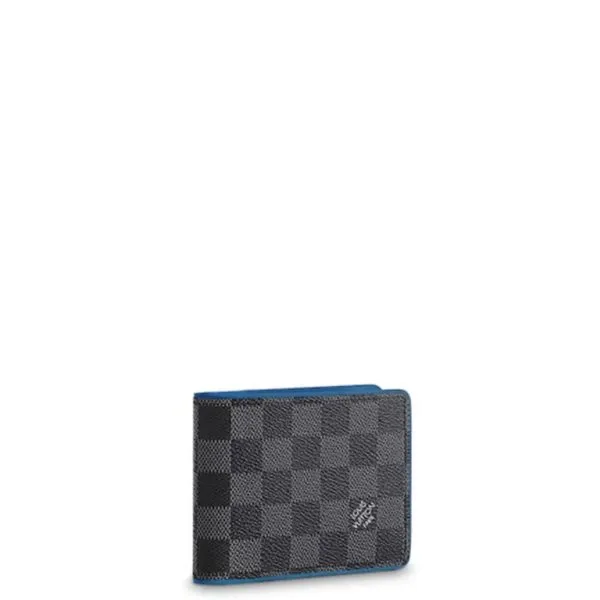 Louis Vuitton Multiple Wallet Damier Graphite Black And Green 11cm N64434
