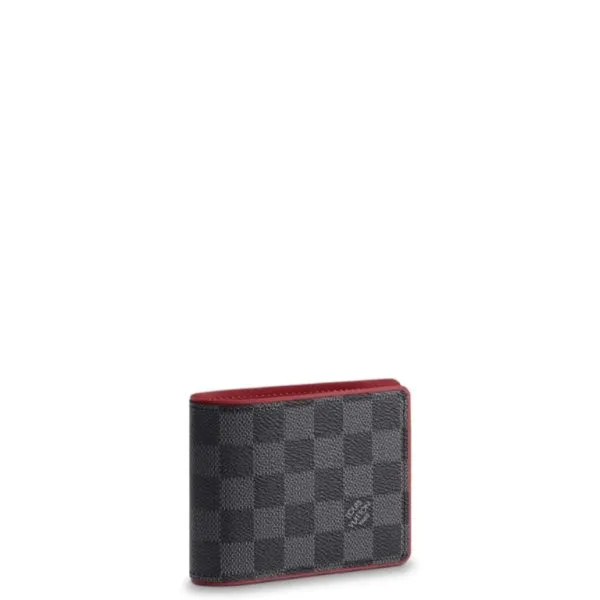 Louis Vuitton Multiple Wallet Damier Graphite Black And Red 11cm N63260