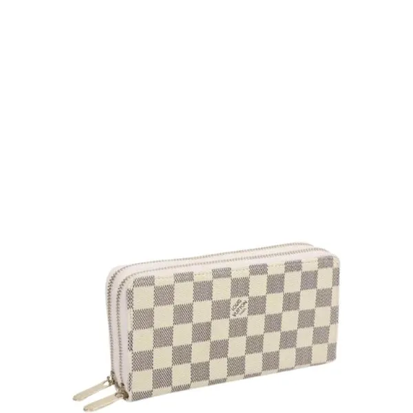 Louis Vuitton Long Double Zipper Wallet Damier Azur 19cm