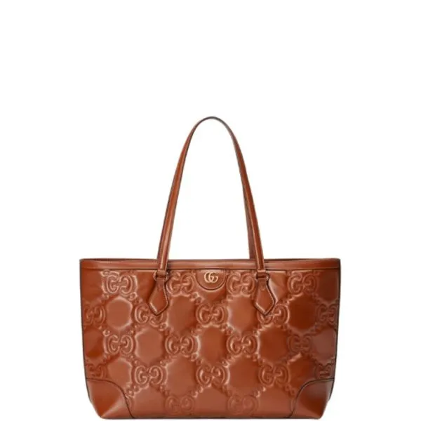 Gucci Matelasse Leather Medium Tote Bag Light Brown