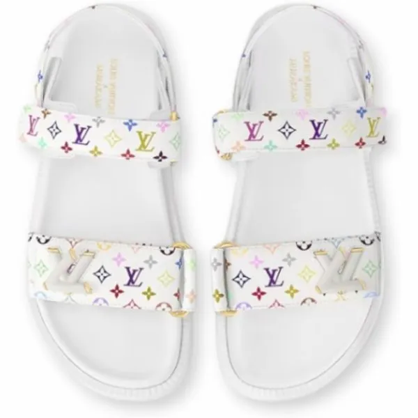 Louis Vuitton LV X Tm LV Sunset Flat Comfort Sandal White