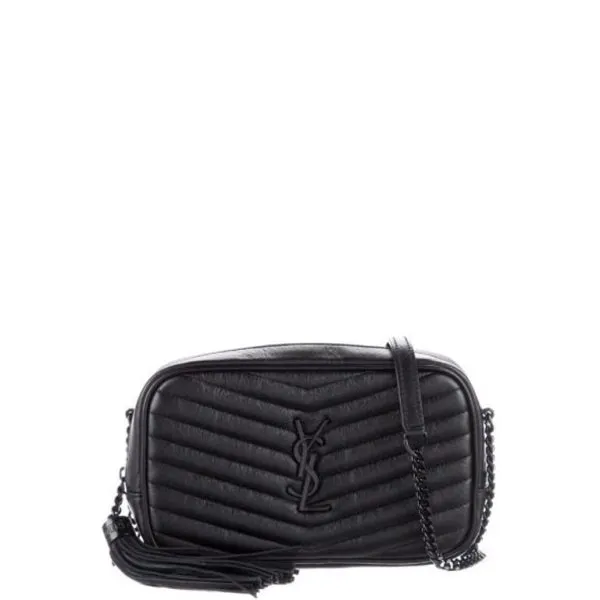 Saint Laurent Lou Camera Bag in Quilted Leather Black 18cm