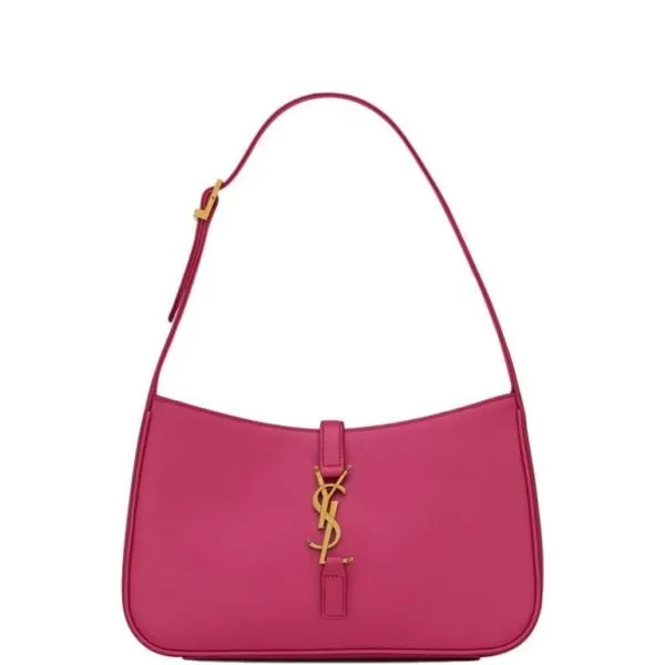 Saint Laurent Le 5 A 7 Hobo Bag in Smooth Leather Pink 25cm