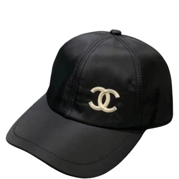 Chanel Embroidery Baseball Cap Black