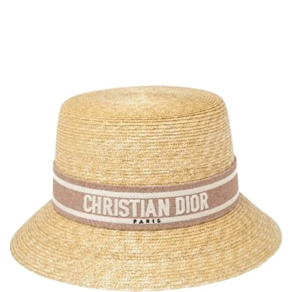 Dior Large Brim Hat With Pink Band