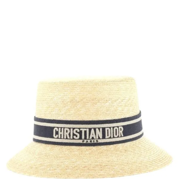 Dior Large Brim Hat With Black Band