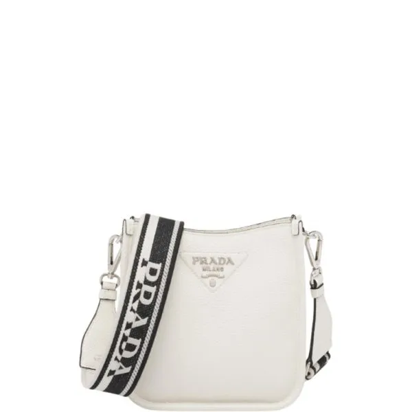 Prada Leather Mini Shoulder Bag White 20cm