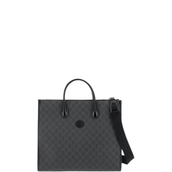 Gucci Medium Tote Bag With Interlocking G 31cm Black