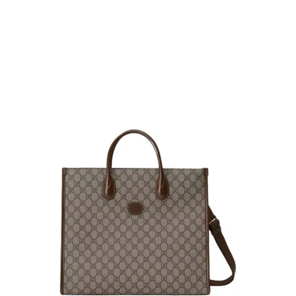 Gucci Medium Tote Bag With Interlocking G 31cm Dark Brown