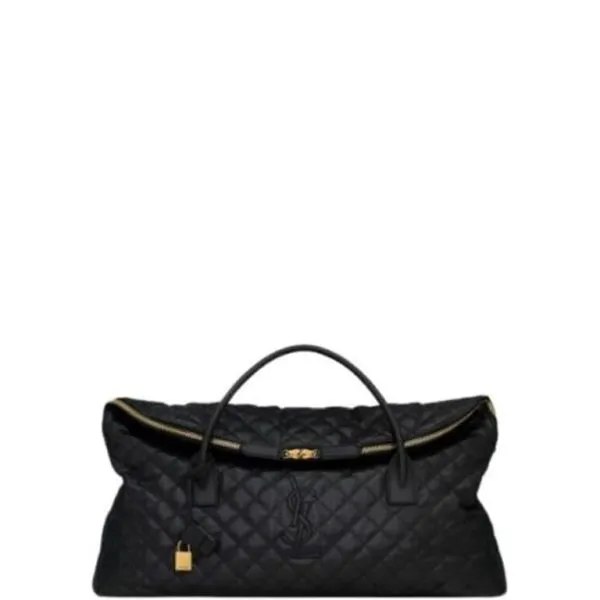 Saint Laurent Giant Travel Bag in Quilted Leather Black 55cm