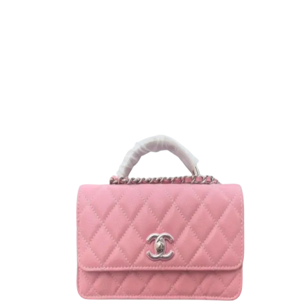 Chanel Clutch With Chain Pink 7.3in/18.5cm