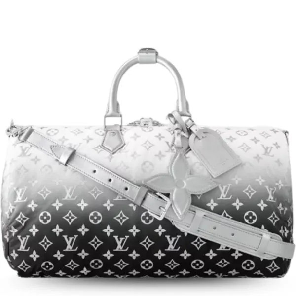 Louis Vuitton Keepall Bandoulière 45 Frost Gradient Silver 17.7in/45cm