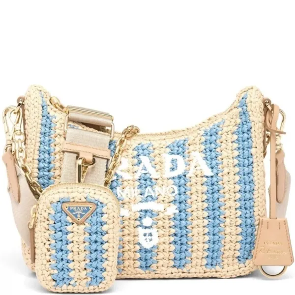 Prada Logo Beige Re-Edition 2005 Bag