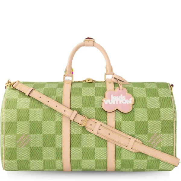 Louis Vuitton Green Keepall Bandoulière 50