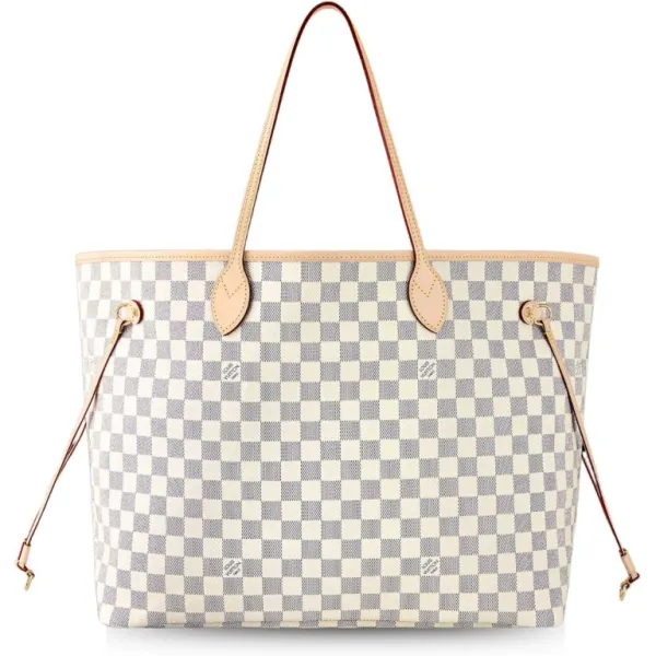 Louis Vuitton Pink Neverfull GM Tote Bag Damier Azur Canvas Rose Ballerine