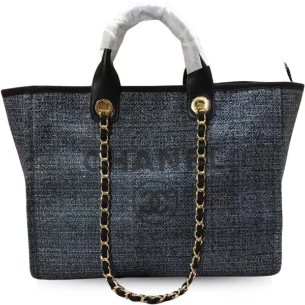 Chanel Black/Dark Deauville Tote