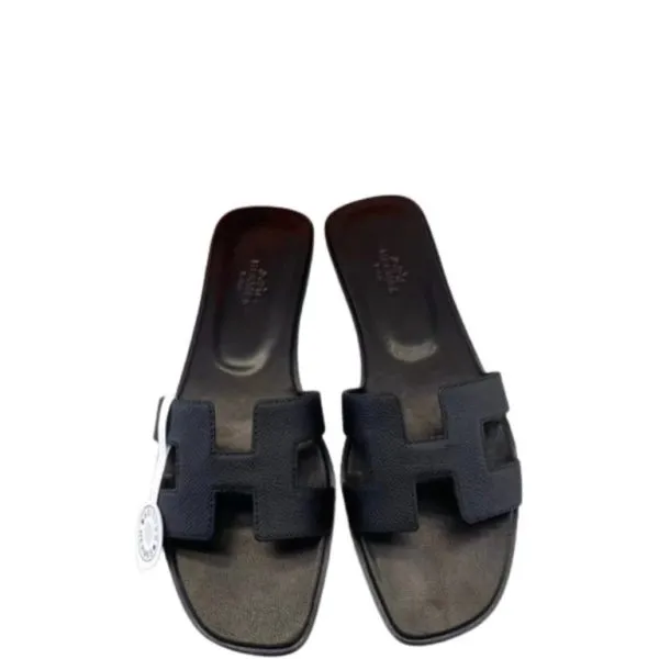 Hermes Oran Sandal Black