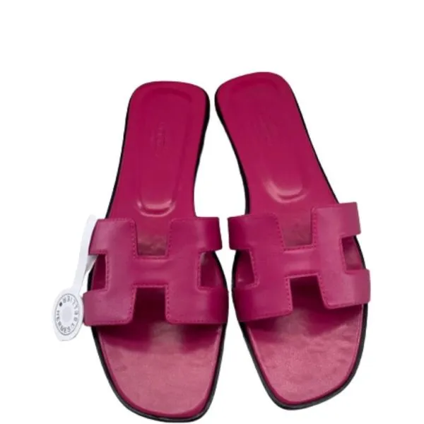 Hermes Oran Sandal Dark Pink
