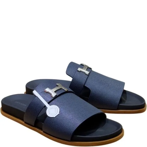 Hermes Jaures Sandal Navy Blue