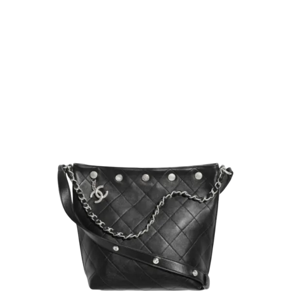Chanel Large Bucket Bag Black 12.2in/31cm