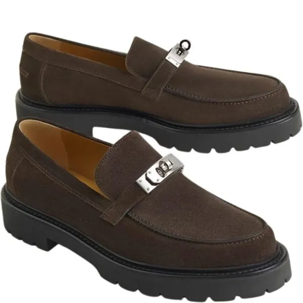 Hermes Icone Loafer Marron Ebene