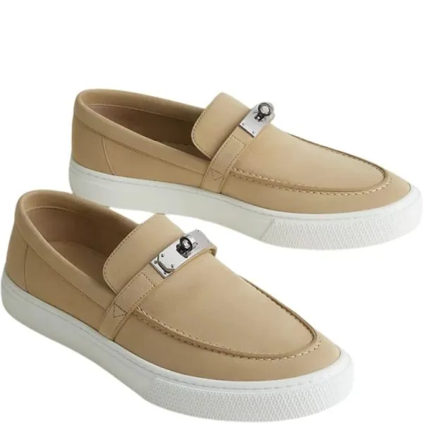 Hermes Game Slip-On Sneaker Beige