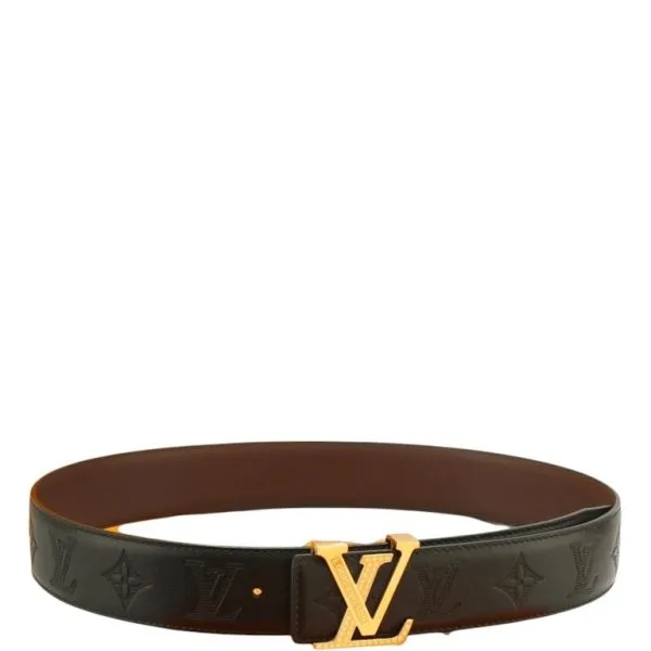 Louis Vuitton's Iconic Black Belt Gold Buckle 4.0cm
