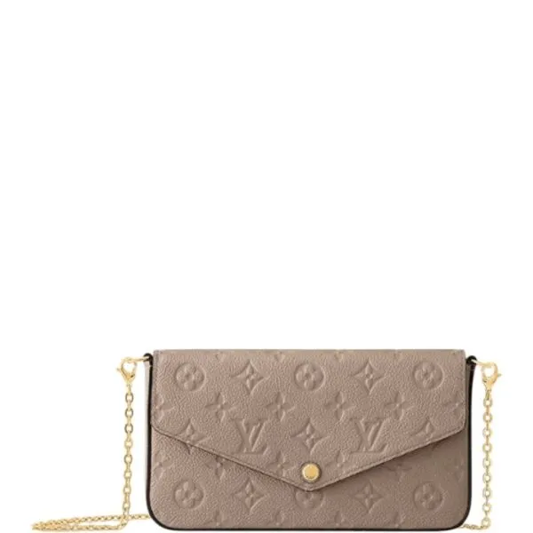 Louis Vuitton Felicie Pochette Bag Gray Tourterelle 21cm