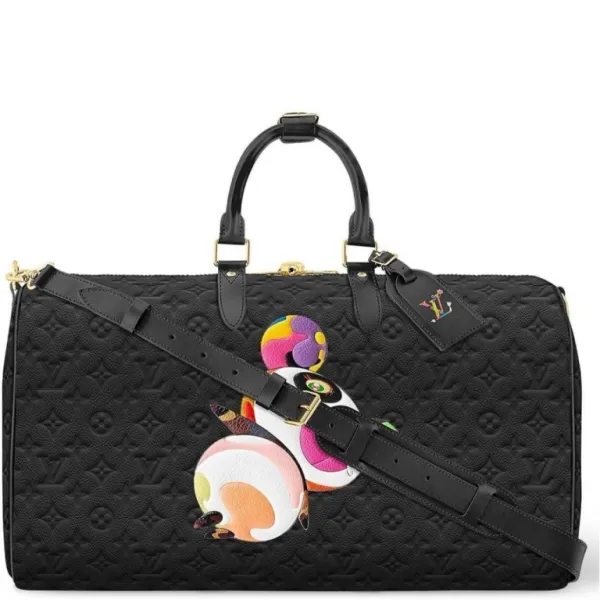 Louis Vuitton X Takashi Murakami 50cm Black Keepall