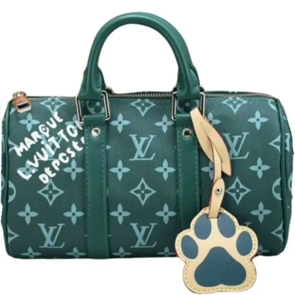 Louis Vuitton 25cm Monogram Green Keepall Bandoulière 25