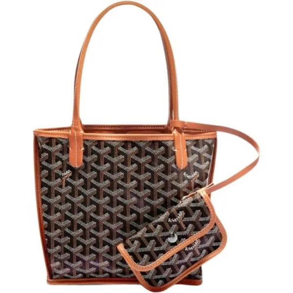 Goyard Anjou Mini Bag Black Tan 21cm