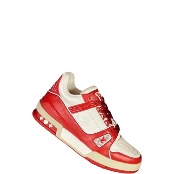 Louis Vuitton Trainer Sneaker Rubber Monogram Red