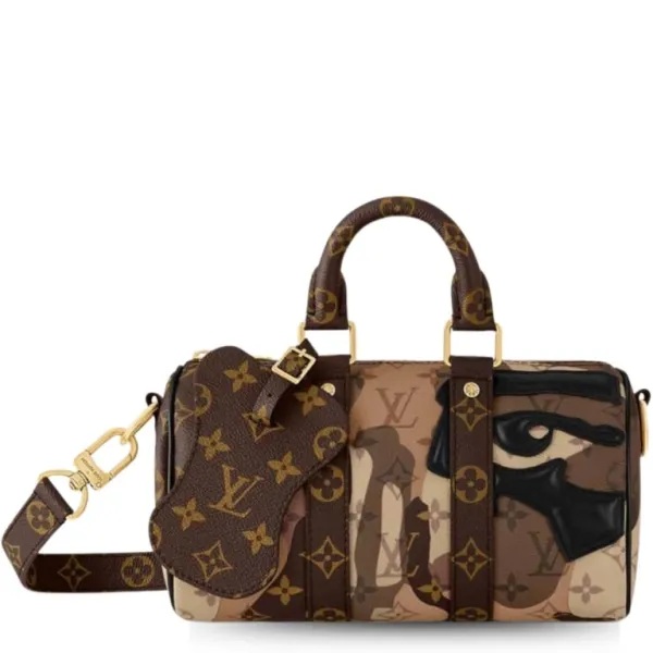 Louis Vuitton 9.8in/25cm M46678 Brown Keepall Bandoulière 25