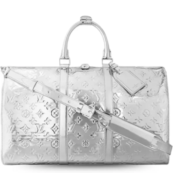 Louis Vuitton 17.7in/45cm Silver Keepall Bandoulière 45