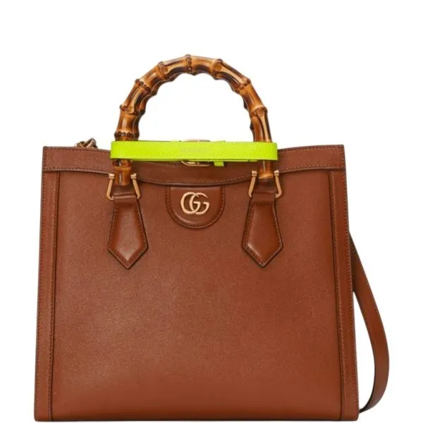 Gucci Diana Tote Bag Brown Leather 35cm