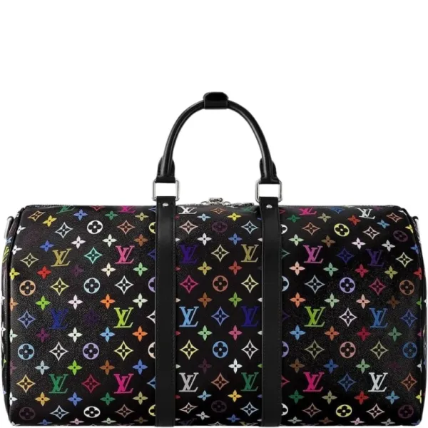 Louis Vuitton X Takashi Murakami Black Multicolored 45cm Keepall Bandouliere